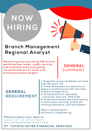 Gaji management trainee toyota astra finance. Lowongan Key Account Executive Pt Toyota Astra Financial Services Its Career Student Entrepreneurship Center