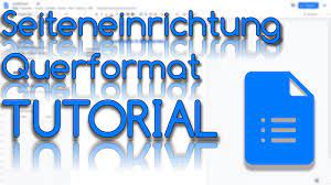Google docs is the word processor component of google's online office suite. Eine Seite Im Querformat Seiteneinrichtung Google Docs Tutorial Youtube
