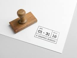 Rubber Stamp On Paper Mockup Mockupworld Paper Mockup Brochure Mockup Psd Free Mockup Design
