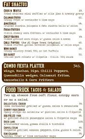 Had a great evening last night for my birthday at fat cactus. The Fat Cactus Menu Menu For The Fat Cactus Mowbray Cape Town