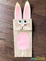 Page in japanese kindergarten / preschool games! Paper Bag Bunny Easter Puppet Craft For Kids