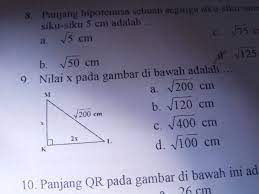 Nilai x pada gambar di bawah ini adalah. Nilai X Pada Gambar Di Bawah Adalaha 200 Cmb 120 Cmc 400 Cmd 100 Cm Brainly Co Id