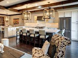 Townhouse With Rustic Great Room Living Spaces Pro Galleries Hgtv Remodels Open Kitchen And Living Room Kitchen Living Kitchen Design