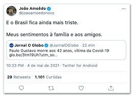 Paulo estava internado desde o dia 13 de março. Mzna3kzldge4rm