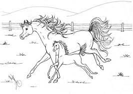 The image has been used to describe the feeling of being rushed through a task and to express the feeling that something's quality has diminished over time. Horse Mother Running With Her Baby In Horses Coloring Page Netart