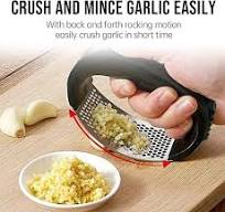 Garlic Press, Upgrade Garlic Mincer Stainless Steel Garlic Press Rocker,  Professional Kitchen Gadget with Ergonomic Handle, Garlic Peeler