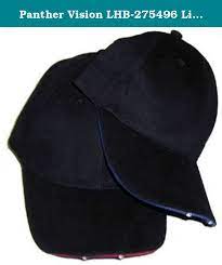 Panther Vision Lhb 275496 Lighted Hat With Brim Switch Black Black Lighted Hat 2 Ultra Bright White Led S With Brim Switch Includes T Hats Panther Black
