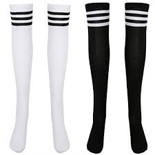 These stylish hip socks are just made for your feet. Feeshow 2 Pairs Womens Striped Over The Knee Thigh High Knitted Stockings Tube Dresses Socks Buy Online In Grenada At Grenada Desertcart Com Productid 45409309