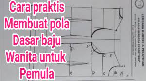 Penerapan hiasan busana pada tengah muka rok denga. Pola Dasar Baju Wanita Youtube