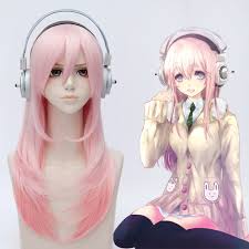New Anime Super Sonico Cosplay Pink Gradient Synthetic Full Wigs Lolita Costume Cartoon Characters Lady Character Single Character Playcostume Wig Aliexpress Hesitation will only delay your satisfaction of doing online shopping. wigs lolita costume cartoon characters