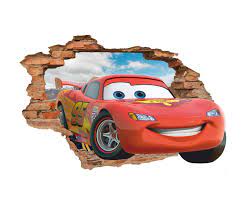 Disney Cars 3d Wall Decal Lightning Mcqueen Wall Sticker Etsy 3d Wall Decals Personalised Wall Stickers Disney Cars