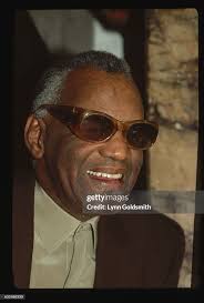 Close-up of Ray Charles. He is wearing tortoise-shell glasses.... News  Photo