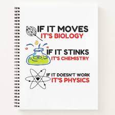 Science Biology Chemistry Physics Notebook Zazzle Com In 2021 Science Biology Chemistry Chemistry Quotes