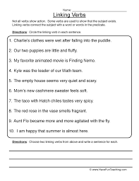See below for true linking verbs examples word lists can be imported and later paired with engaging learning linking verb practice games and activities. Finding Linking Verbs Worksheet Have Fun Teaching