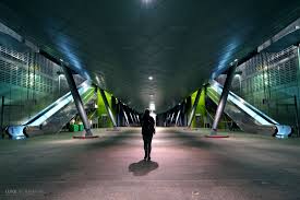 DLR Train with sunset background