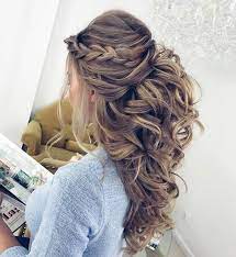 Schone Einfache Halbe Hochsteckfrisuren Fur Lange Haare Peinados Curlyhair Hochzeitfrisuren C Hair Styles Half Updo Hairstyles Thick Hair Styles