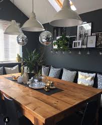 A clutter of fruits and potted plants kept here and there add a dash of color to. The Girl With The Green Sofablog Homethe Fabulously Dark And Moody Style Of Nadia Dining Room Centerpiece Diy Dining Room Diy Dining