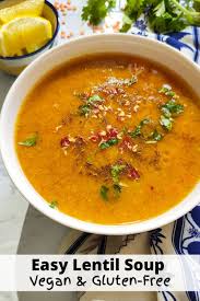 Lebanese Red Lentil Soup Recipe A Delicious And Easy Soup Recioe Recipe Vegetarian Soup Recipes Lentil Soup Recipes Red Lentil Soup Recipe