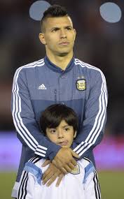 He is nicknamed kun agüero. Benjamin Aguero Father Sergio Aguero Grandfather Diego Maradona Godfather Leo Messi No Pressure Kid Sergio Aguero Sergio Manchester City