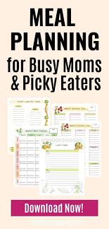 Meal Planning Binder And Beginners Guide For Busy Moms With Picky Eaters Meal Planning Binder Meal Planning Picky Eater Recipes