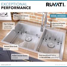 About 42% of these are kitchen sinks, 2% are bathroom sinks, and 0% are kitchen faucets. 33 X 22 Inch Drop In 60 40 Double Bowl 16 Gauge Zero Radius Topmount Stainless Steel Kitchen Sink Ruvati Usa