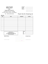 Nota pembelaan (pledoi) no perkara: 07 Contoh Desain Nota Penjualan