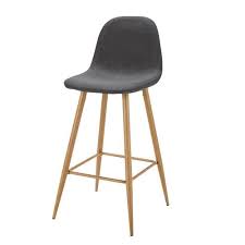 Chaise De Bar En Tissu Gris Anthracite Chaise Bar Chaise Maison Du Monde Tabourets De Bar Modernes