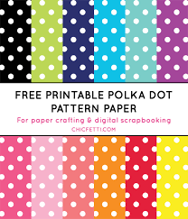 Polka Dot Printable Digital Paper In 12 Colors Printable Paper Patterns Digital Paper Free Polka Dot Printable