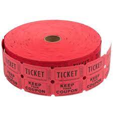 Carnival King Red 2 Part Raffle Tickets 2000 Roll In 2020 Raffle Tickets Red Ticket Custom Raffle Tickets