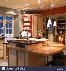 pendant lighting above breakfast bar on