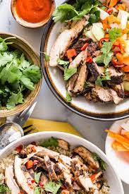 Banh Mi Chicken Rice Bowl Recipe Chicken Rice Bowls Chicken Spices Chicken Rice