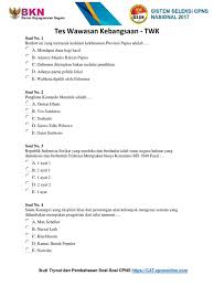 Naskah Soal Cat Sesi I Cpns 2017 Pdf