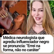 Mulher loira que aparece gritando e agredindo o influenciador é uma médica  neurologista que atua em hospitais renomados em São Paulo. Após a  repercussão do caso, ela gravou um vídeo para se