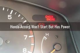 Honda Accord Engine Not Starting Know My Auto