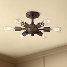 Hundreds of ceiling lighting brands ship free. Possini Euro Design Bestla Mid Century Modern Ceiling Light Semi Flush Mount Fixture Oil Rubbed Bronze 13 Wide 6 Light Sputnik Style For Bedroom
