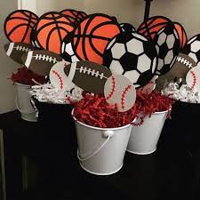 Sports Themes Centerpiece Cutouts Sports Baby Shower Theme Sports Baby Shower Sports Themed Birthday Party
