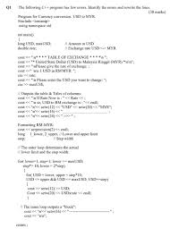 Convert 1 us dollar to malaysian ringgit. Solved Q1 The Following C Program Has Few Errors Ident Chegg Com