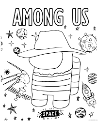 Keep your kids busy doing something fun and creative by printing out free coloring pages. Among Us Coloring Pages Printable Sheets Freddy Krueger Among Us Coloring 2021 A 5562 Coloring4free Coloring4free Com