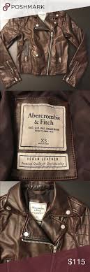 Vegan Leather Abercrombie And Fitch Jacket Brown Vegan Leather Abercrombie And Fitch Jacket Size Xs Abercrombie And Fitch Jackets Jackets Abercrombie Fitch