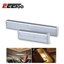 Eeetoo Cabinet Lights Led Bar Light Strip Tape Infrared Sensor Lamp Aluminum Profile Battery Powered Lighting For Kitchen Closet Under Cabinet Lights Aliexpress