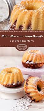Mini Marmor Gugelhupfe Aus Der Silikonform Rezept Schokoladenkuchen Rezept Silikonformen Backen Platzchen Rezept Einfach
