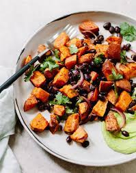 Spicy Roasted Sweet Potato Salad Familystyle Food Salad With Sweet Potato Spicy Roasted Sweet Potato Salad Recipe