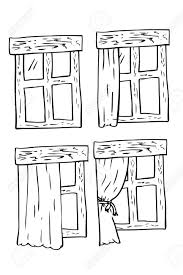 Hand drawn sketch of modern living room interior. Hand Draw Sketch Of Window And Curtain Stock Photo Picture And Royalty Free Image Image 76150740