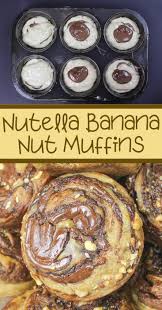 Nutella Swirled Banana Nut Muffins The Ultimate Breakfast Muffin Video Video Banana Nut Muffins Nutella Recipes Easy Nutella Recipes