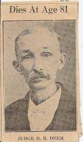 Judge David Bruce Deem (1860-1941)