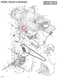 A transmission belt and a or mower blades accidentally start while you are working with lawn. I Have Murray Lawn Tractor 1996 Model 42910x92a It S Been Good The Spring For The Tensioner Of Motion Drive Belt Broke