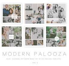Modern Palooza Blog Facebook And Instagram Collage Templates Vol 3 Photo Collage Template Instagram Collage Collage Template