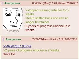 Anon progress backwards : rgreentext