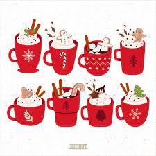 Hot Cocoa Svg Christmas Clip Art Hot Chocolate Svg Merry Etsy Christmas Clipart Kawaii Christmas Christmas Illustration