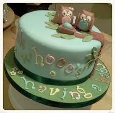 Baby Shower Owl Cake Cake By Catherine Cakesdecor